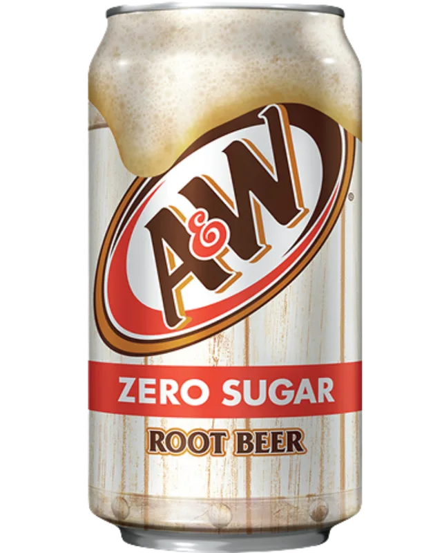 A&W Zero Sugar Root Beer packaging