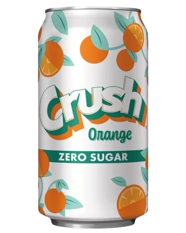 Crush Orange Zero Sugar packaging