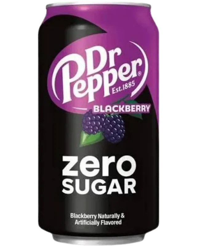 Dr Pepper Blackberry Zero Sugar packaging