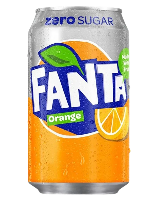 Fanta Orange Zero Sugar packaging